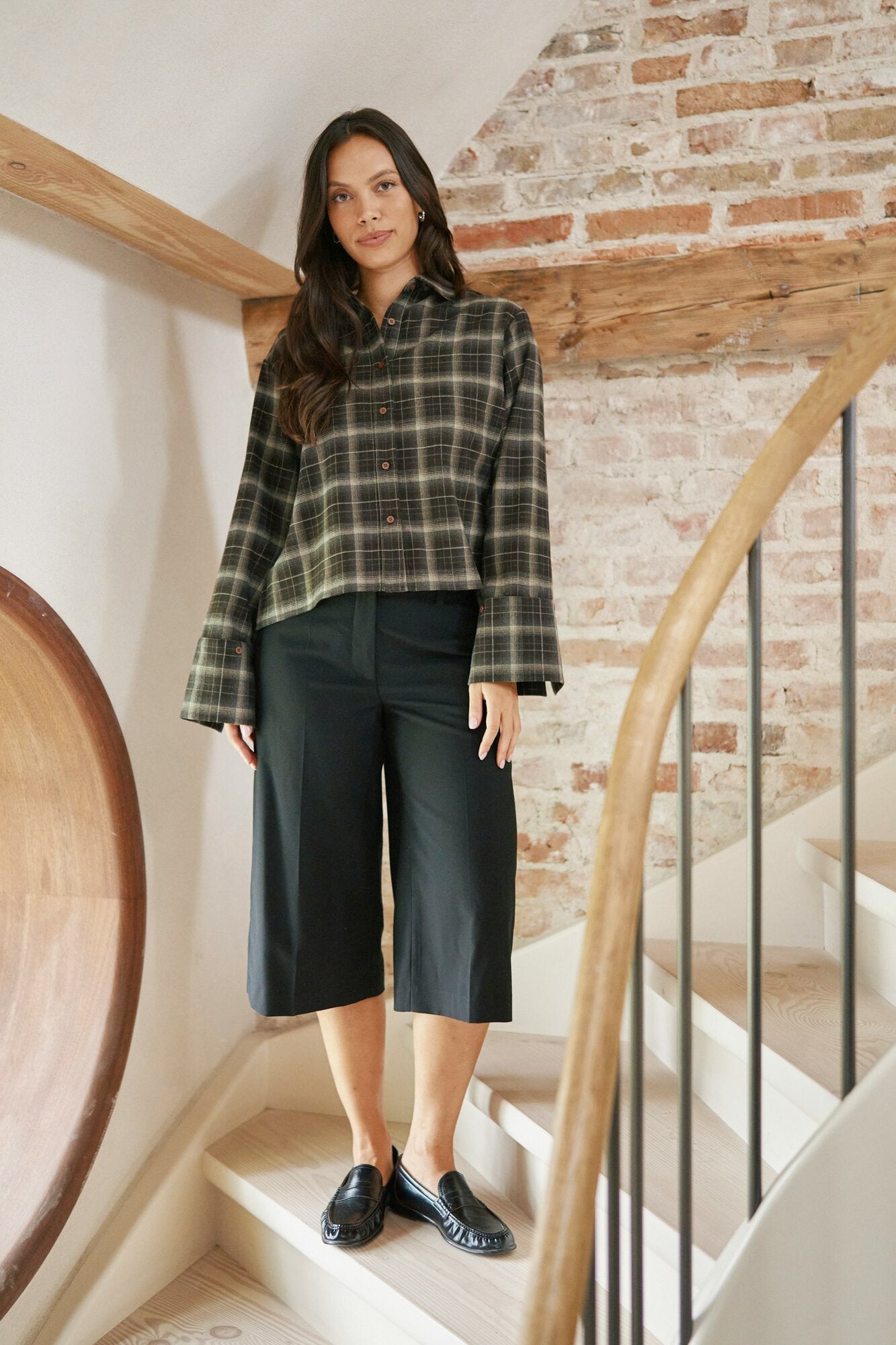 Jaylin Flannel Check skjorte – Dark Brown